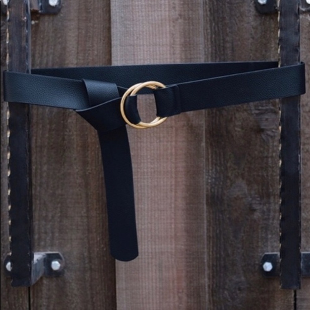 NWT B-Low the Belt Camille Wrap Belt, Gold Metal